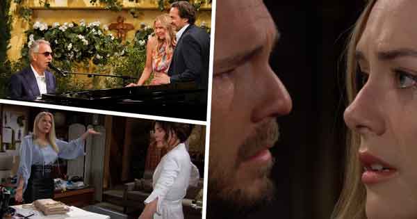 B&B Week of June 26, 2023: Liam confronted Hope and asked for a divorce. Steffy was shocked when Liam kissed her again. Taylor and Brooke clashed over Ridge.